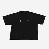 T-Shirt Black Drop Front
